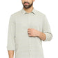 BASICS Mens  OLIVE SLIM SHIRT 23BSH51640 LS