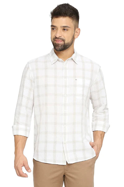 BASICS Mens  WHITE SLIM SHIRT 23BSH51472 LS