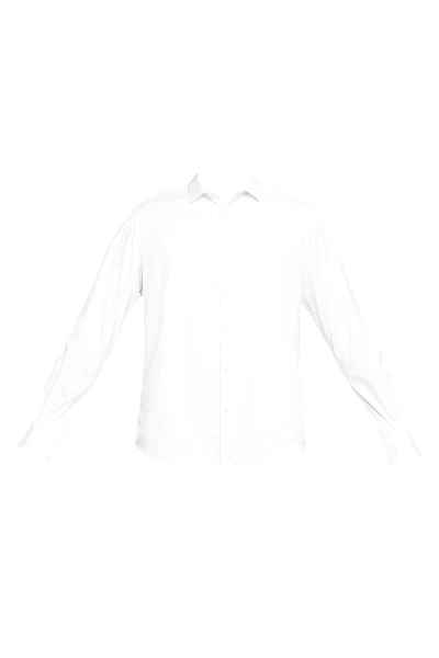 BASICS Mens  WHITE SLIM SHIRT 23BSH51718 LS