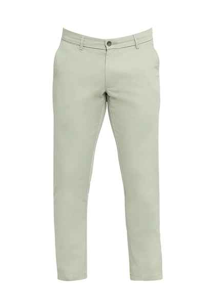 BASICS Mens  MID GREEN TAPERED TROUSER 23BTR51548 FF