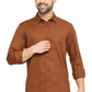 BASICS Mens  BROWN SLIM SHIRT 23BSH51962 HS