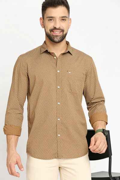 BASICS Mens  KHAKI SLIM SHIRT 23BSH51910 HS