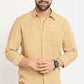 BASICS Mens  LIGHT BROWN SLIM SHIRT 23BSH51480 HS