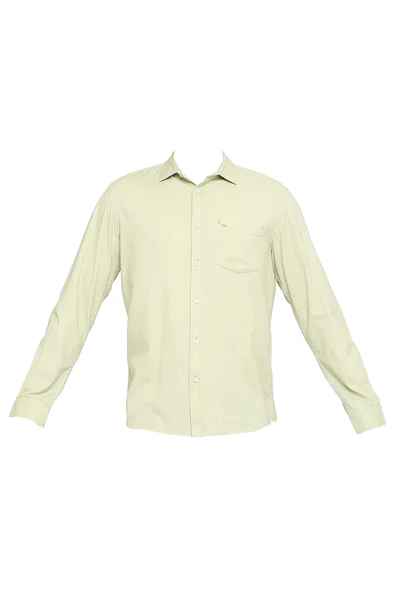 BASICS Mens  OLIVE SLIM SHIRT 23BSH51747 LS