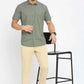 BASICS Mens  GREEN SLIM SHIRT 23BSH51909 HS