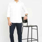 BASICS Mens  WHITE SLIM SHIRT 23BSH51718 LS