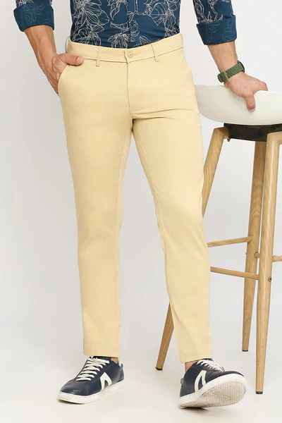 BASICS Mens  KHAKI TAPERED TROUSER 23BTR51547 FF