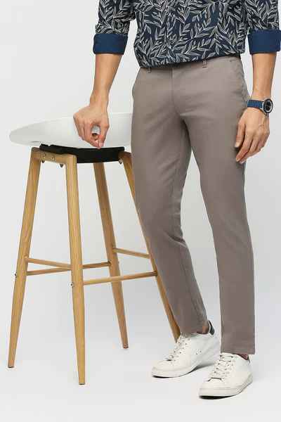 BASICS Mens  MID GREY TAPERED TROUSER 23BTR51602 FF