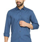 BASICS Mens  BLUE SLIM SHIRT 23BSH51963 HS