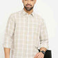 BASICS Mens  BEIGE SLIM SHIRT 23BSH51473 HS