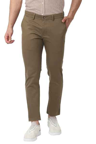 BASICS Mens  MID BROWN TAPERED TROUSER 23BTR50264 FF