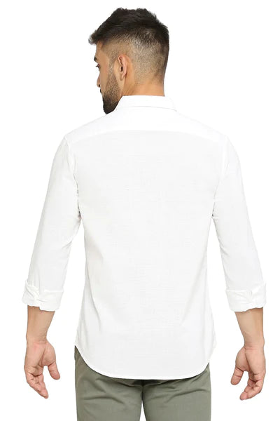 BASICS Mens  WHITE SLIM SHIRT 23BSH51528 HS