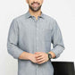 BASICS Mens  GREY SLIM SHIRT 23BSH51927 HS