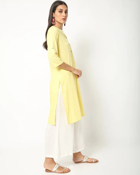 Womens YELLOW Color KURTHI