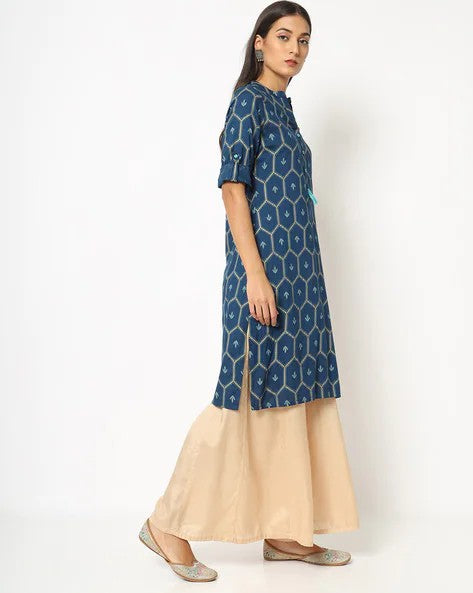 Womens NAVY Color KURTHI