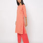 Womens PEACH Color KURTHI