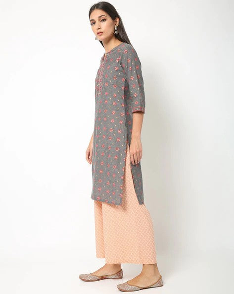 Womens GREY Color KURTHI