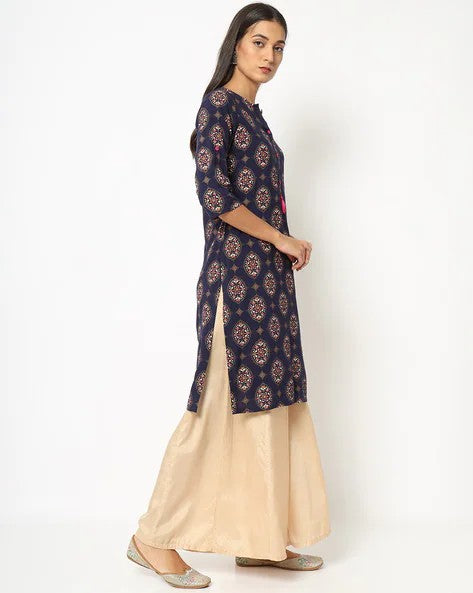 Womens NAVY Color KURTHI