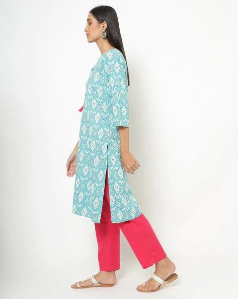 Womens AQUA Color KURTHI