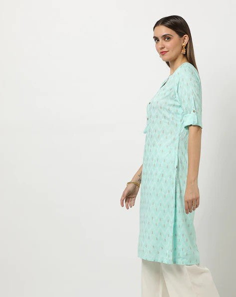 Womens AQUA Color KURTHI