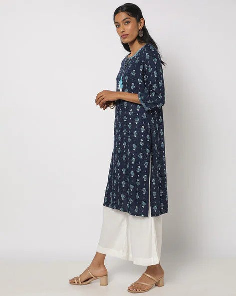 Womens NAVY Color KURTHI