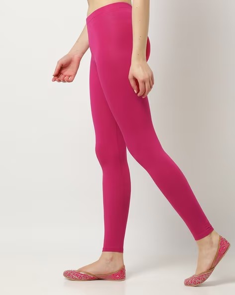 Womens MAGNTA/FUSHA Color LEGGINGES