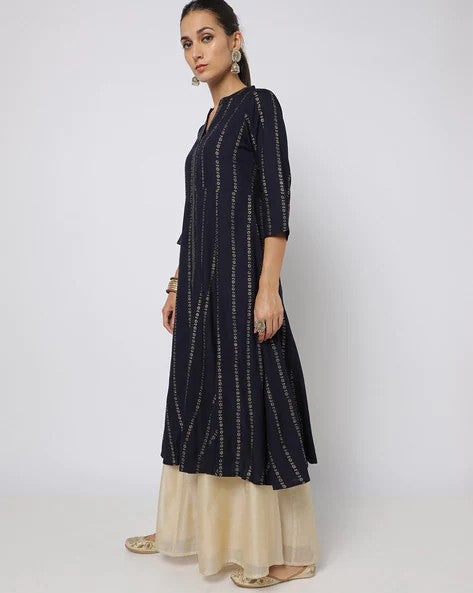 Womens NAVY Color KURTHI