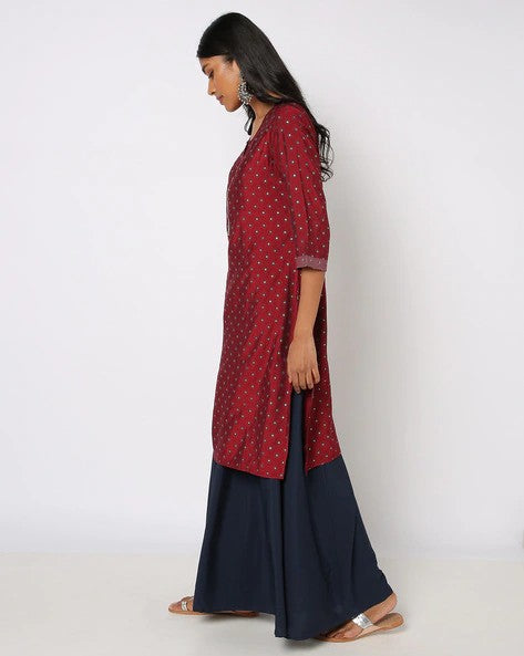 Womens MAROON Color KURTHI