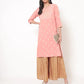 Womens PEACH Color KURTHI