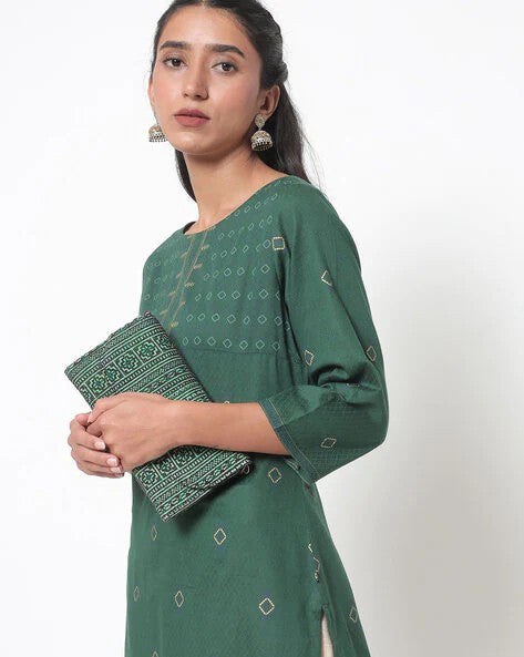 Womens DARK GREEN Color KURTHI