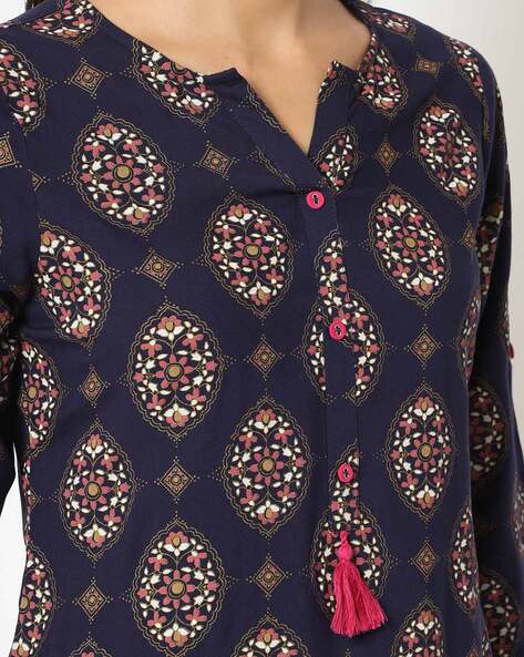 Womens NAVY Color KURTHI