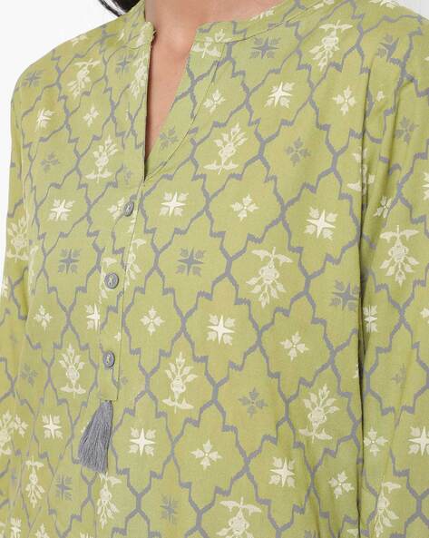 Womens LIME Color KURTHI