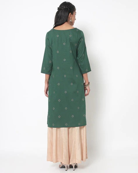 Womens DARK GREEN Color KURTHI