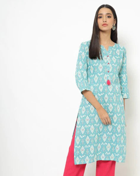 Womens AQUA Color KURTHI