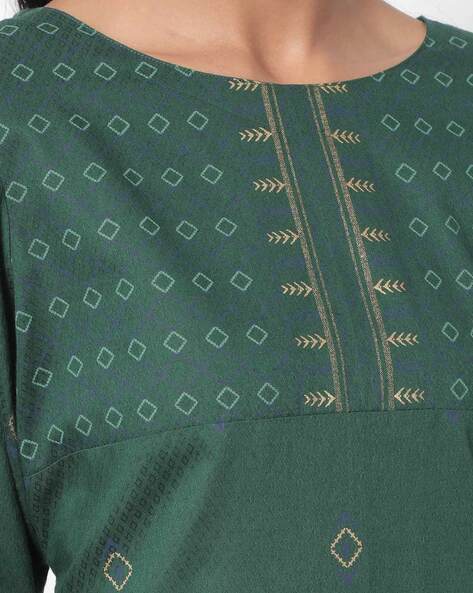 Womens DARK GREEN Color KURTHI