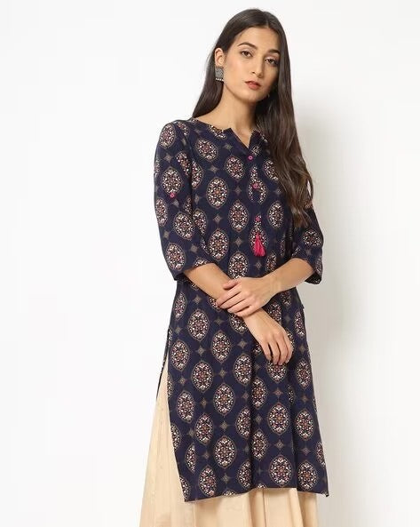 Womens NAVY Color KURTHI