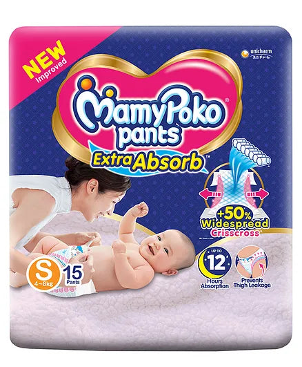 MamyPoko Extra Absorb Pant Style Diaper - Small Size