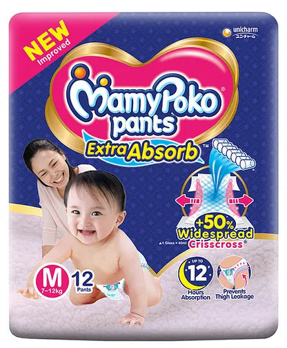 MamyPoko Extra Absorb Pant Style Diaper - Medium Size