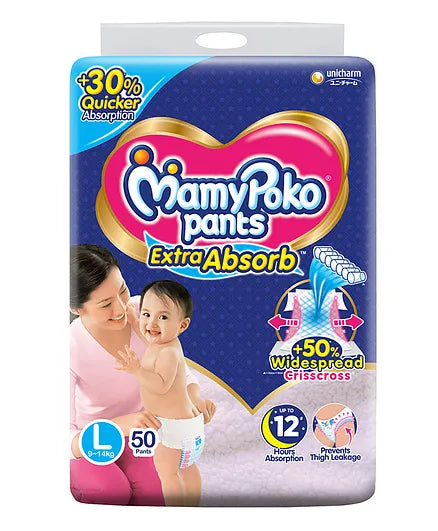 MamyPoko Extra Absorb Pant Style Diaper - Large Size