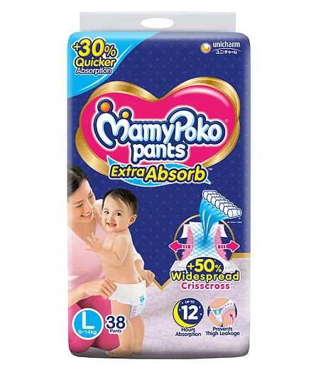 MamyPoko Extra Absorb Pant Style Diaper - Large Size