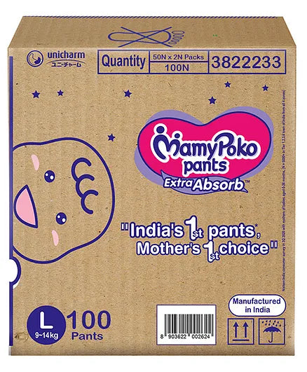 MamyPoko Extra Absorb Pant Style Diaper - Large Size