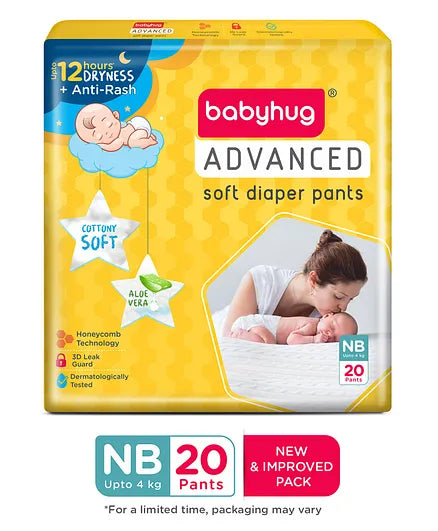 Baby Hug Advanced Pant Style Diapers - New Born