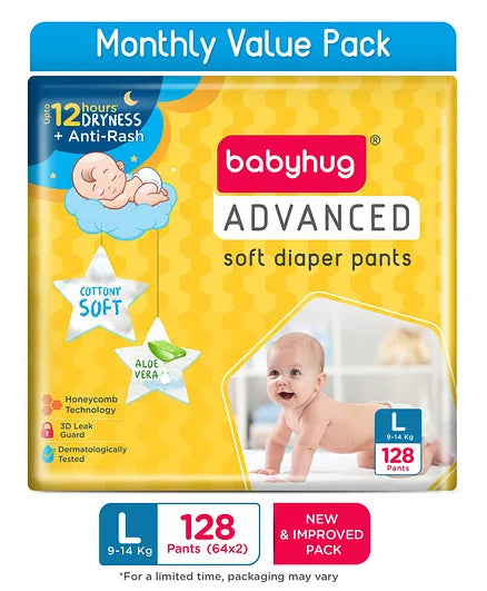 Baby Hug Advanced Pant Style Diapers - Large