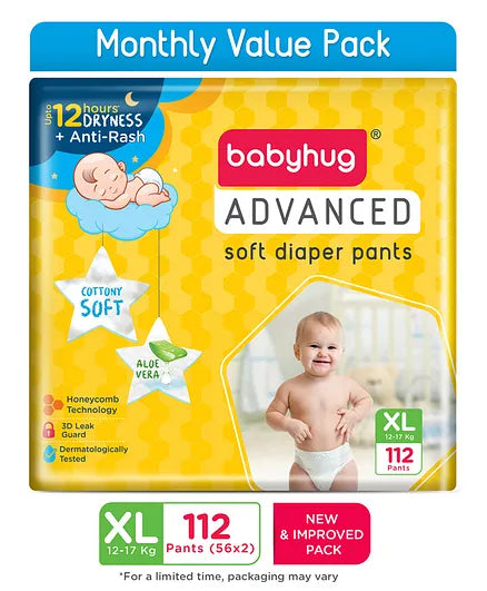 Baby Hug Advanced Pant Style Diapers - Extra Large