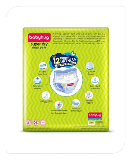 Babyhug Super Dry Pant Style Diapers - Large